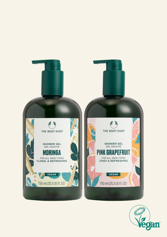 베스트 대용량 샤워젤 750ML 멀티팩 (모링가+핑크 그레이프후룻)